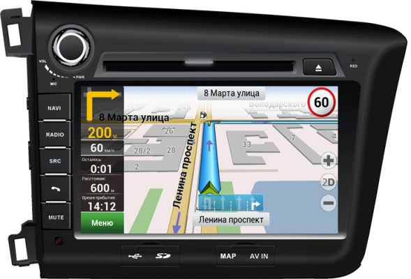 Магнитола Velas V-HCIV Honda Civic 4D (2012-) Магнитола Velas V-HCIV Honda Civic 4D (2012-)